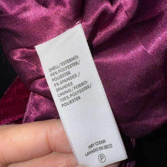 Rebecca Minkoff Vienne velvet square neck puff sleeve mini dress in fuchsia M - Picture 9 of 11